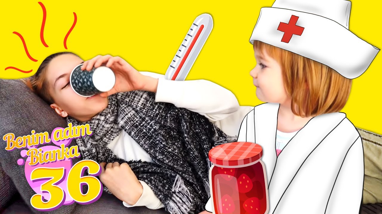 Bianka ile doktor oyunu! Soğuk algınlığı evde nasıl tedavi edilir?&Ccedil;ocuklar i&ccedil;in eğitici video!