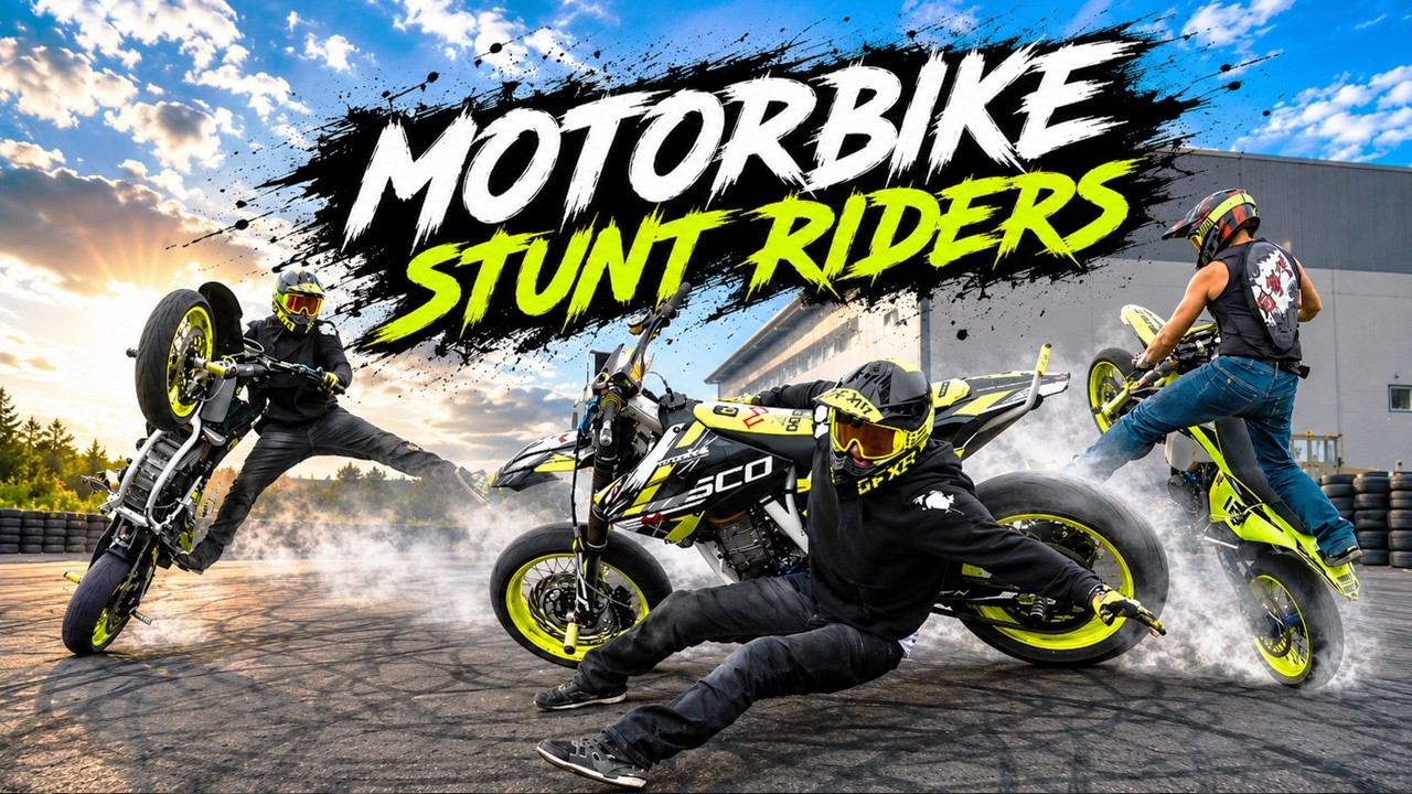 Команда Stunt Freaks — профессиональные мото-каскадеры
