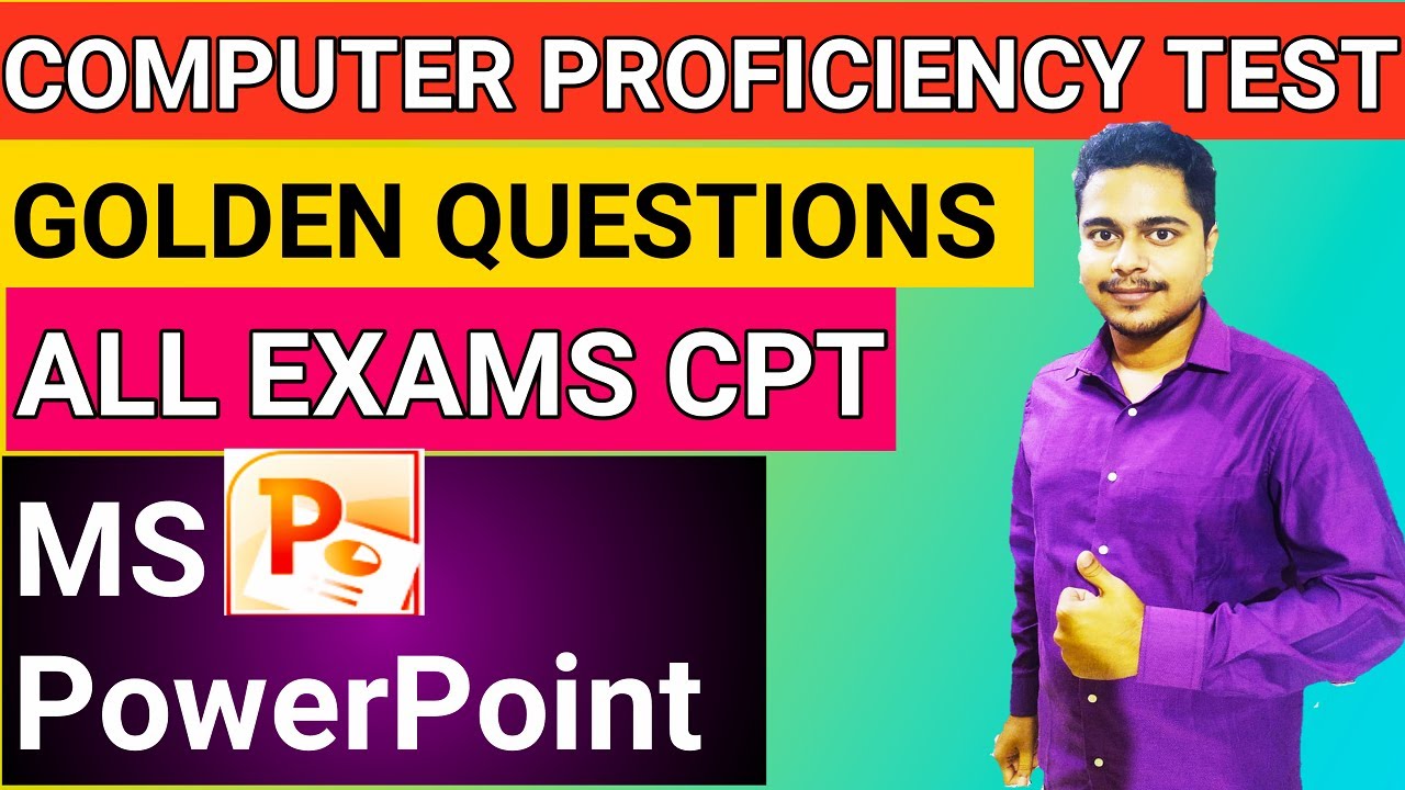 🔥MS Power Point Golden CPT questions solved for all exams | ICCR SSC KVS RRB practical