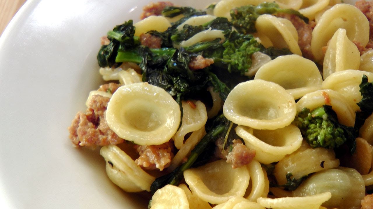 Orecchiette with Sausage and Broccoli Rabe Recipe - by Laura Vitale - Laura in the Kitchen Ep140