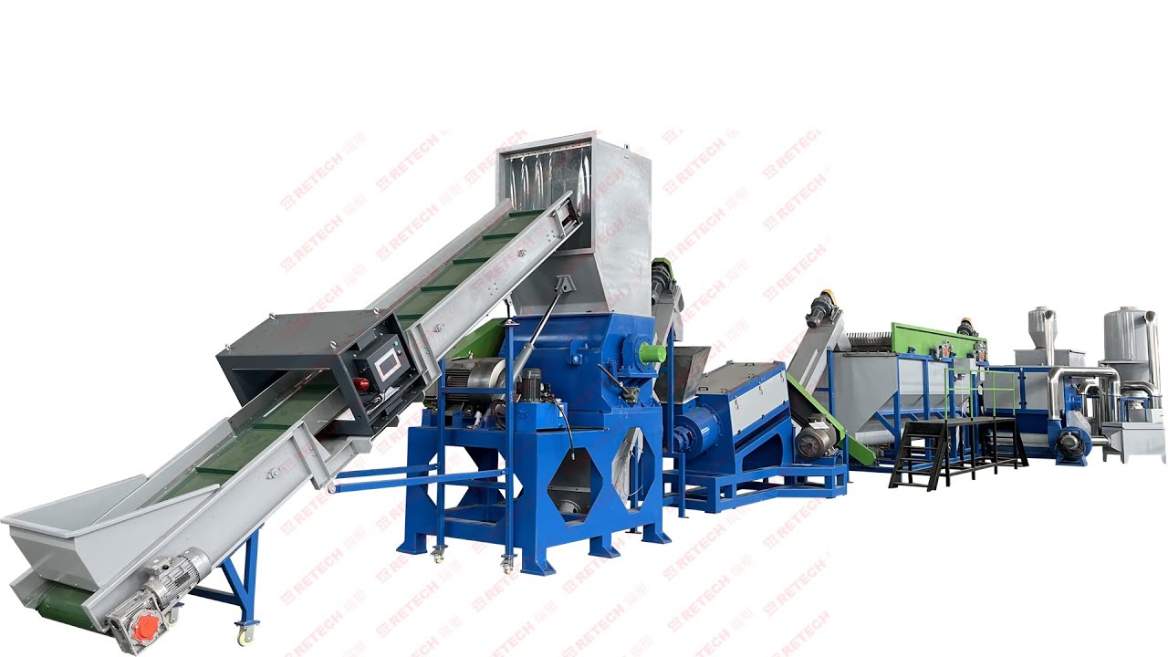 1000kghr LDPE film bag crushing washing squeezing line(Squeezer)