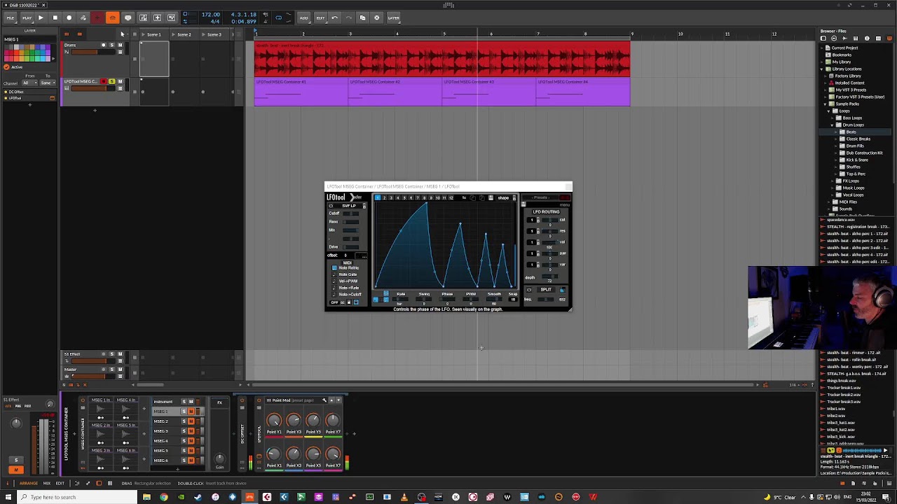 Using LFOtool as a MSEG modulation source in Bitwig