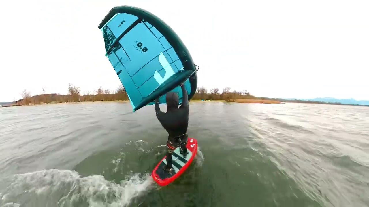 Wing foil session with f-one Strike CWC and phantom 1480 and 940 shot with insta360 one x2! Simssee