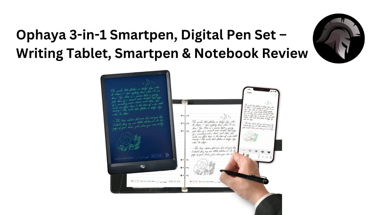 Ophaya 3-in-1 Smartpen Digital Pen Set - Review- Pen - Writing Tablet, Smartpen & Notebook - EN