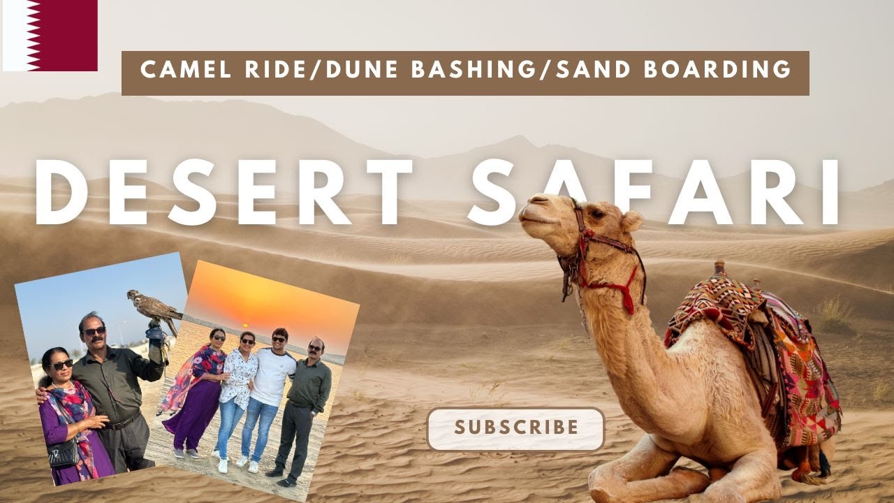 Thrilling Desert Safari In Qatar: Camel Ride,  Dune Bashing Sandboarding,  Epic Sunset & Fireworks