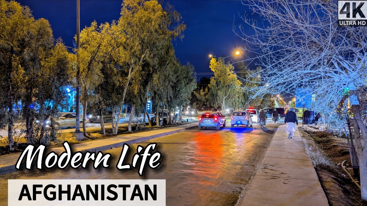 Night Life in Afghanistan 4K Ultra HDR || Kandahar Night Walk 2025 🇦🇫