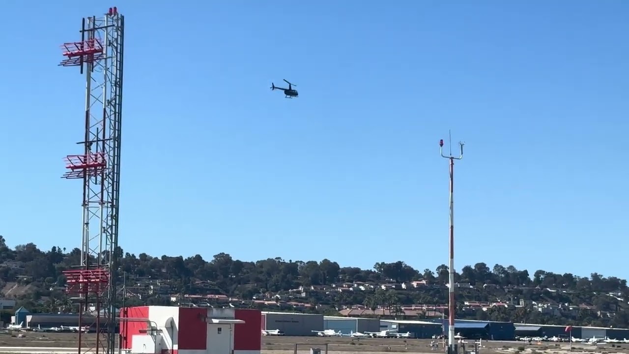 Robinson R66 Helicopter N4060W taking off from Torrance Airport  