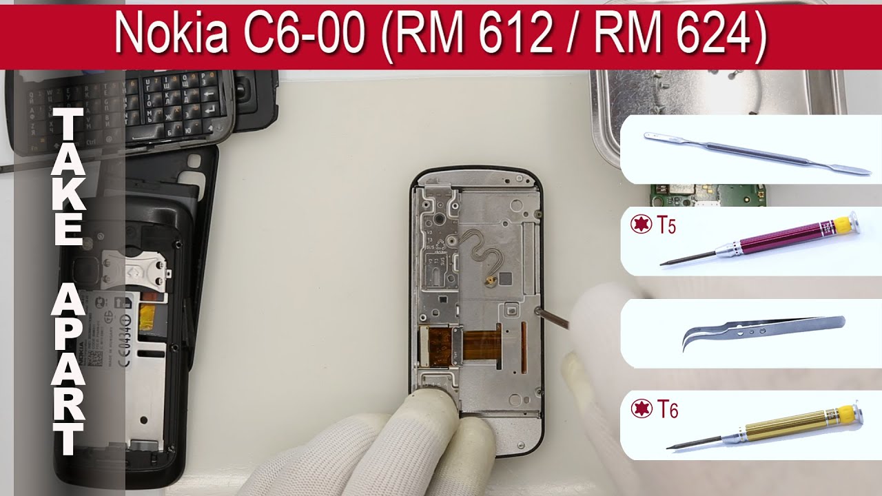 Как разобрать 📱 Nokia C6 00 RM 612 Разборка и ремонт