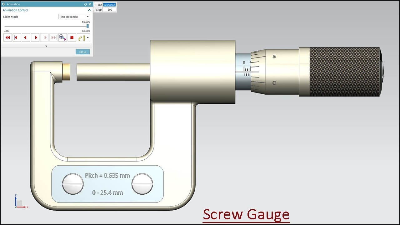 'Screw Gauge' with Modeling & Simulation (Volume-3) Siemens NX Tutorial