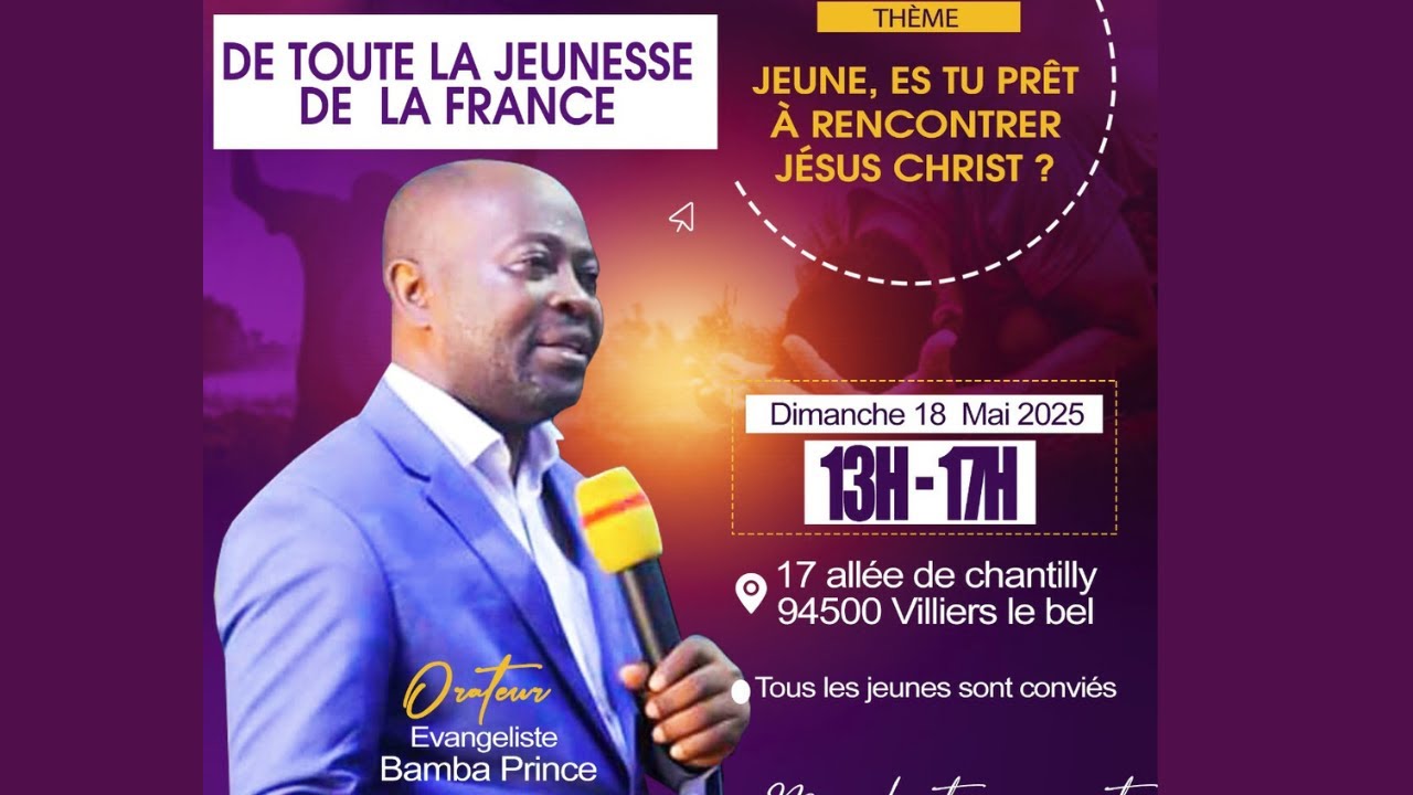 Jeune es tu prêt à rencontrer Jésus Christ ? -  E.V.. Bamba Prince