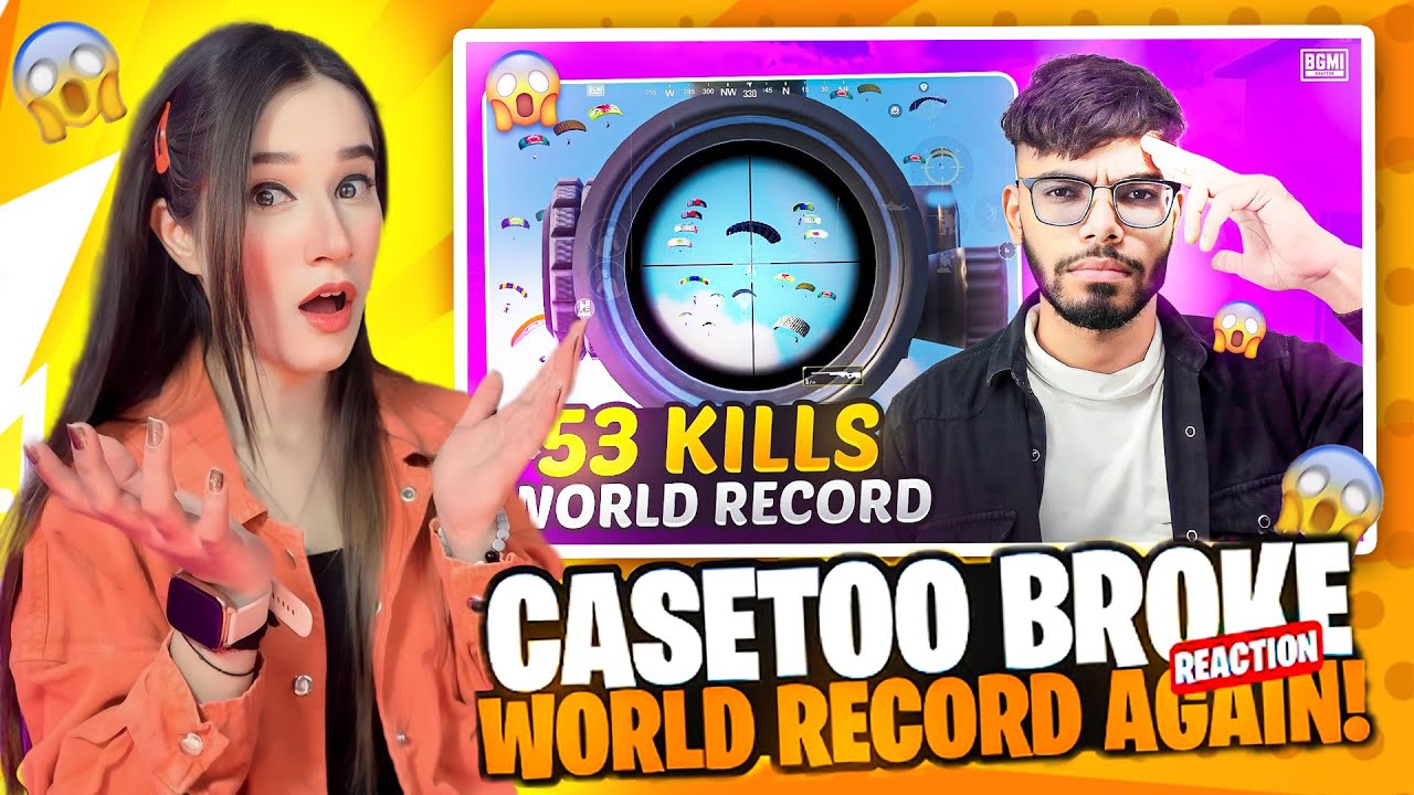 HIGHEST 53 KILLS @casetoo WORLD RECORD IN BGMI 🔥😱 | CASETOO | REACTION | TRENDING VIDEO