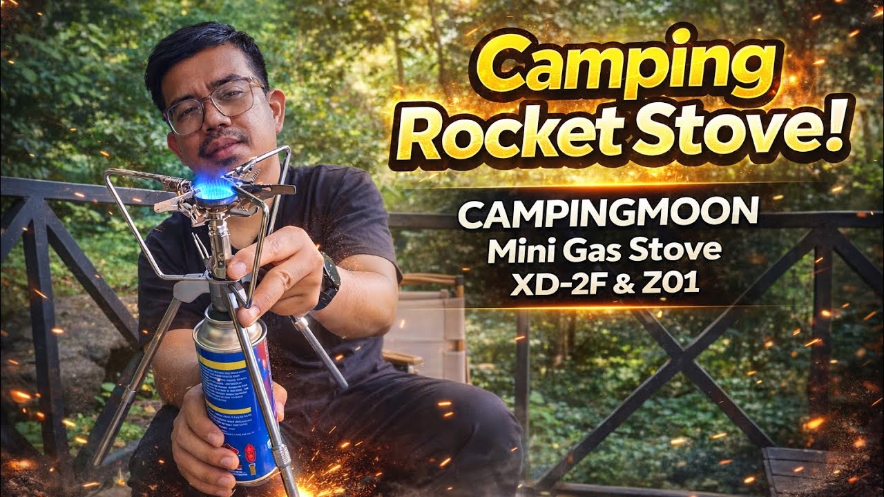 Camping Rocket Stove! ￼CAMPINGMOON Mini Gas Stove XD-2F & Z01 #mykhalishjourney 
