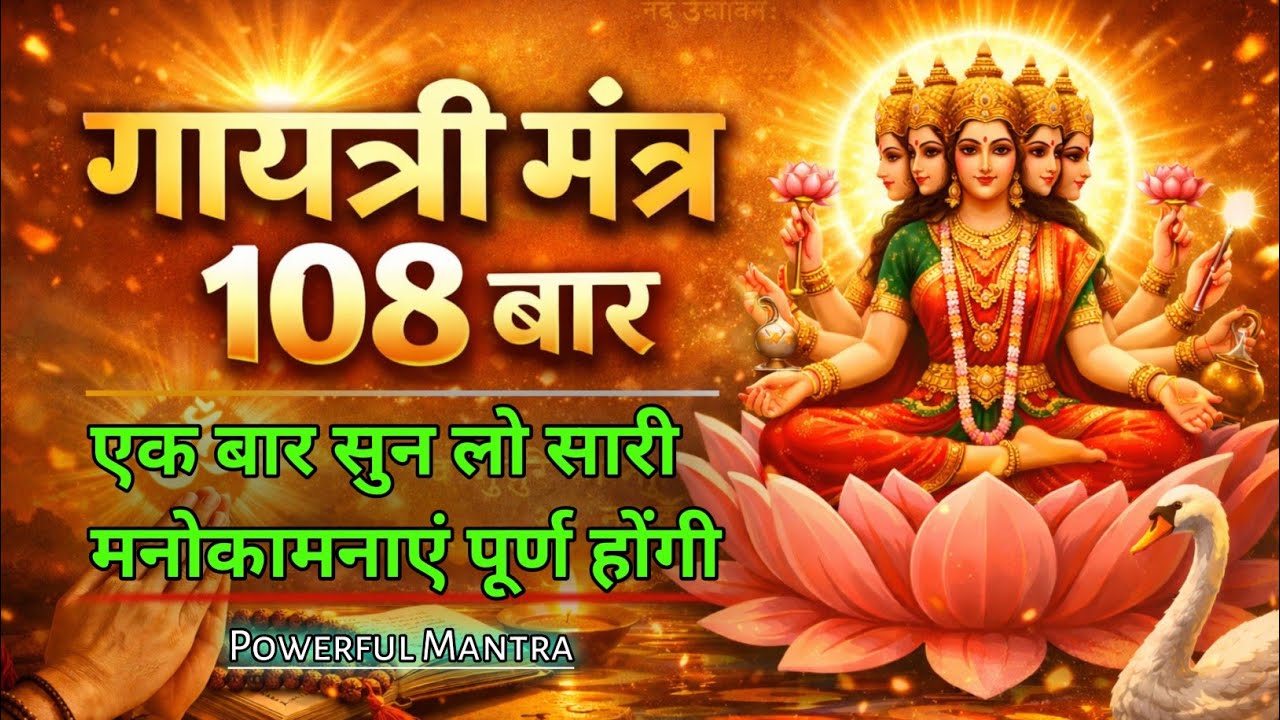 गायत्री मंत्र 108 बार | Gayatri Mantra for Peace, Positivity & Success | Powerful Chanting | Bhajan 