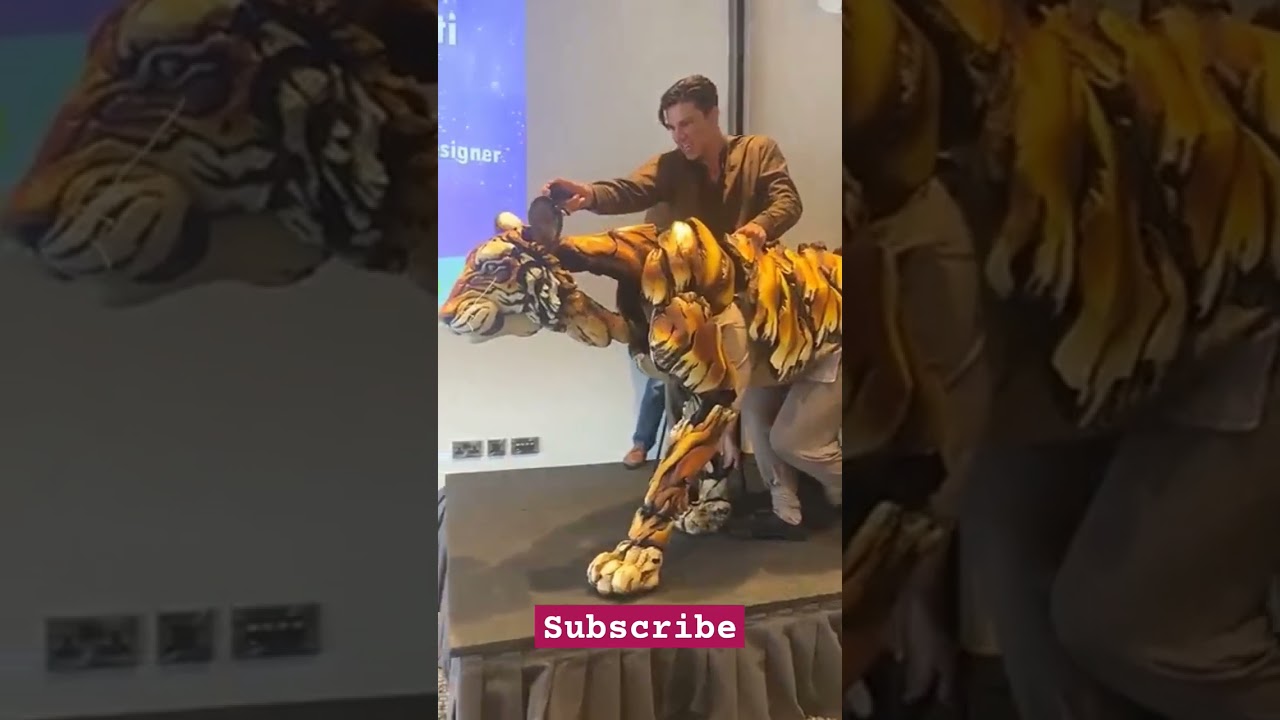 Robotic tiger #tiger #realtiger #robot #robotics #drama #theatre #art #shorts #short