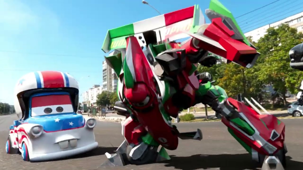 Lightning McQueen TRANSFORMERS in Real Life 2024 disney cars 4 PIXAR