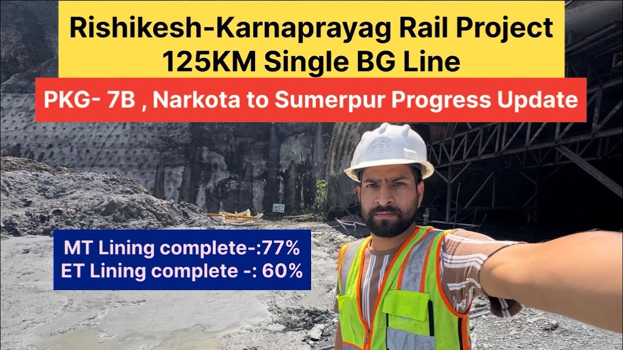 Rishikesh- Karnaprayag Rail Project, Pkg -7B Progress Update || 12th September 2025 || 