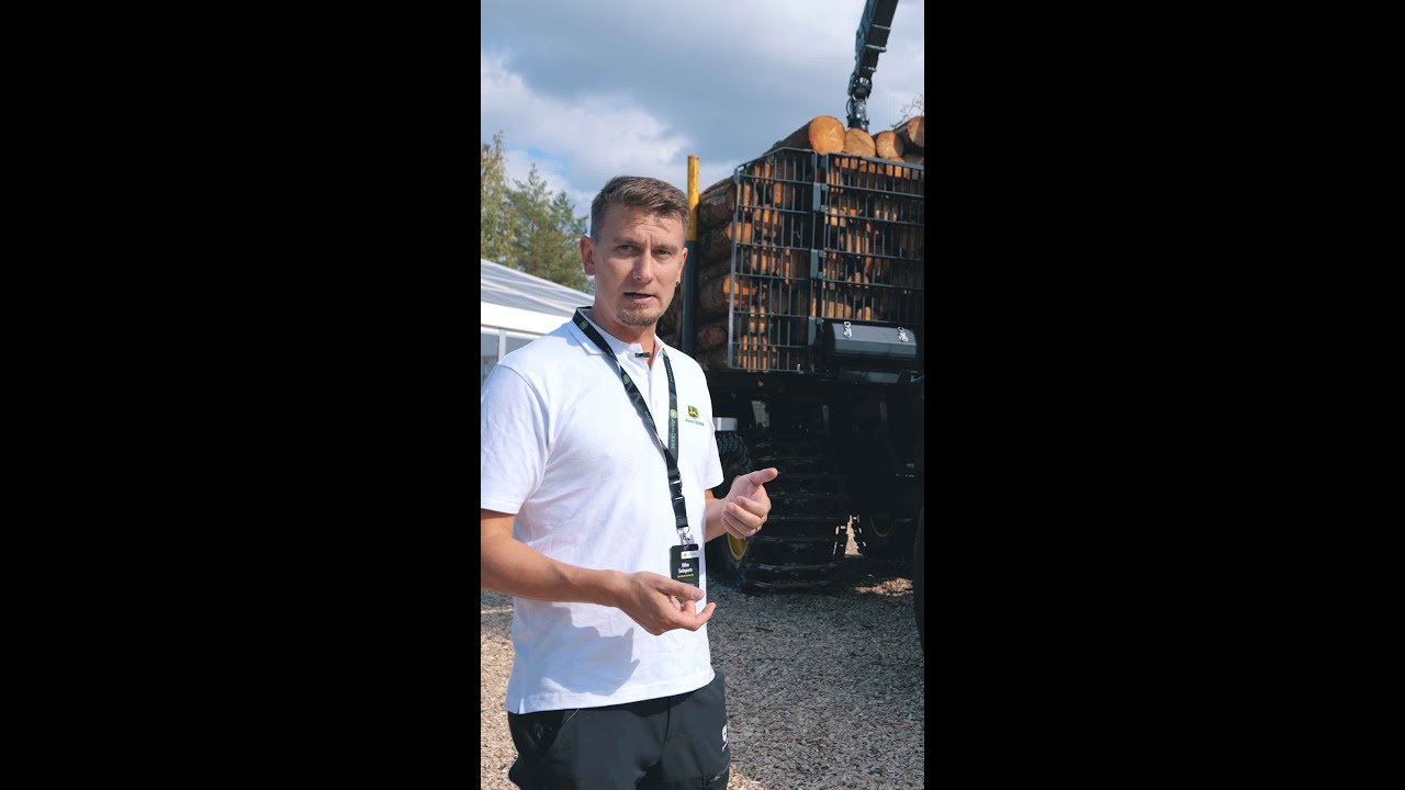 John Deere 2510H forwarder with the largest Forest King F2 tire size #shorts
