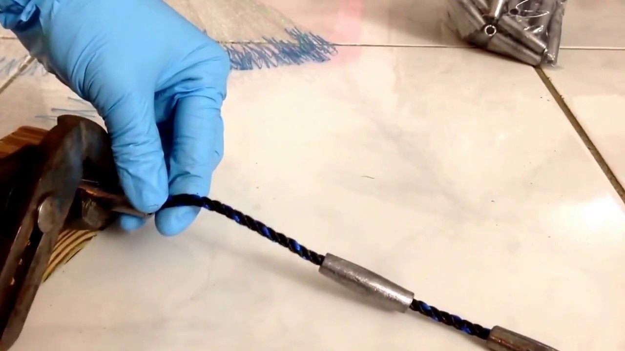 Tying loading lead line to cast net part 3