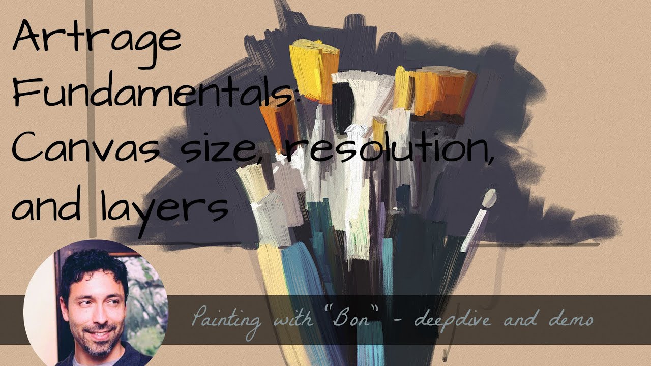 Artrage Fundamentals - Part 4: How to set resolution for printing digital artwork (and a layer demo)