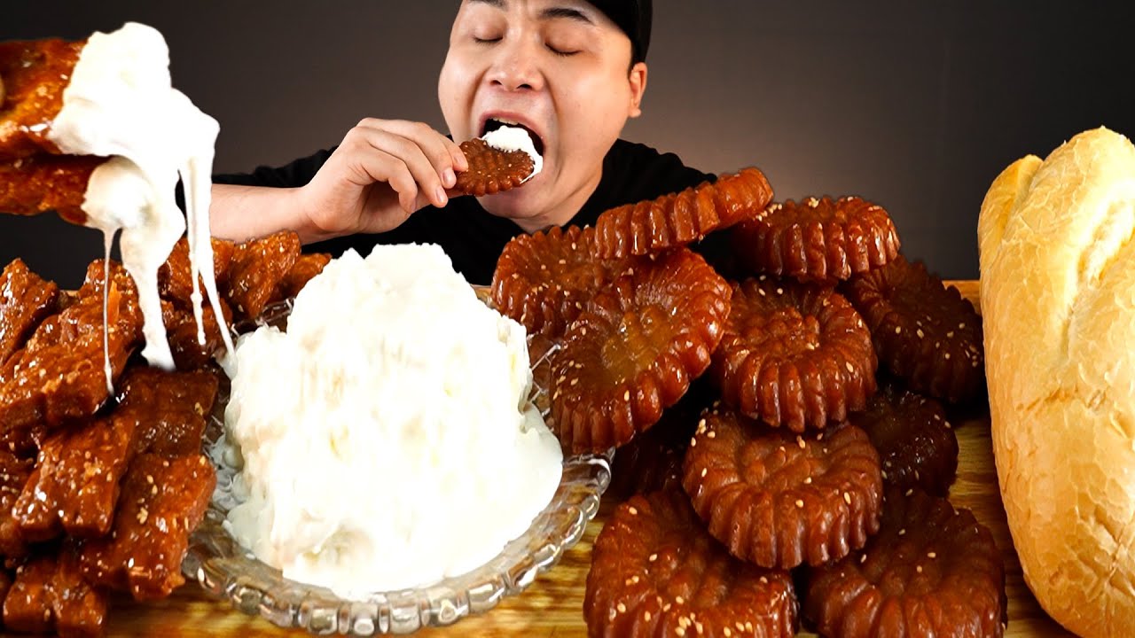 처음 먹어보는 카이막에 약과, 빵 디저트 먹방~!! 리얼사운드  ASMR Mukbang(Eating Show)