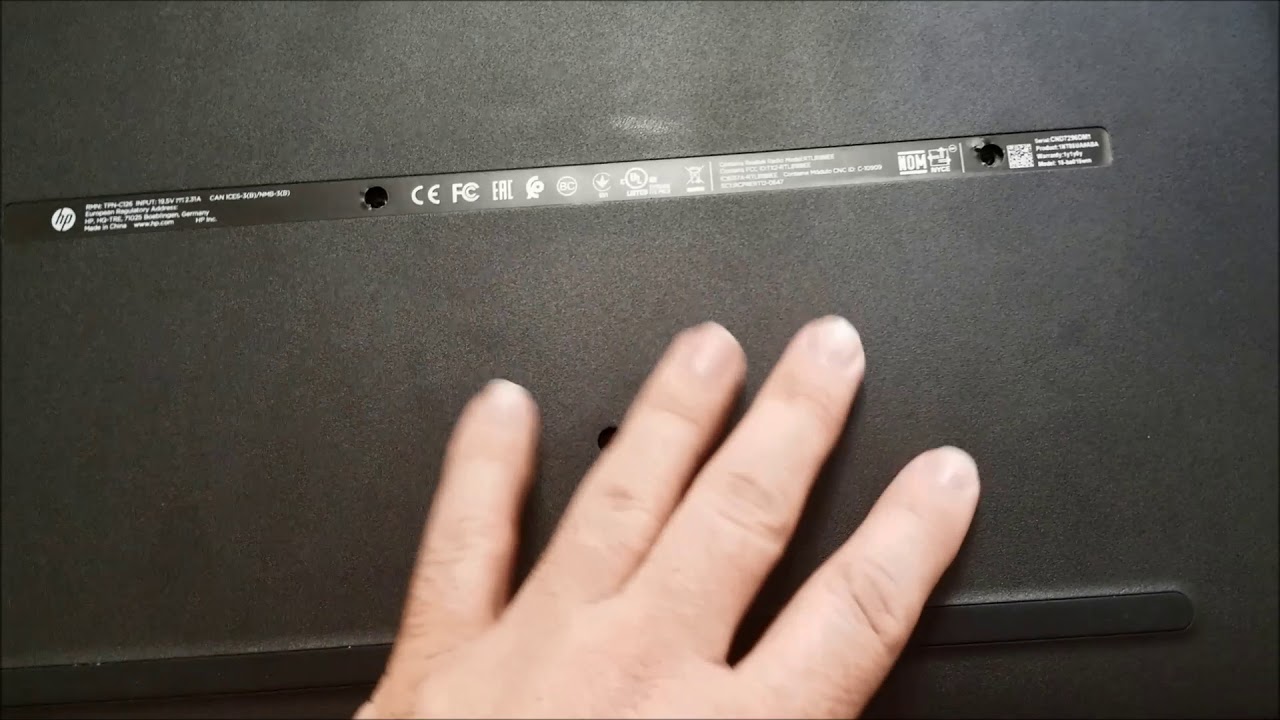 Bottom Cover Removal for a HP 15-BA015WM Laptop