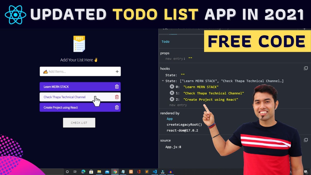 🔴 Build Awesome Todo App With REACT Using Hooks in 2021