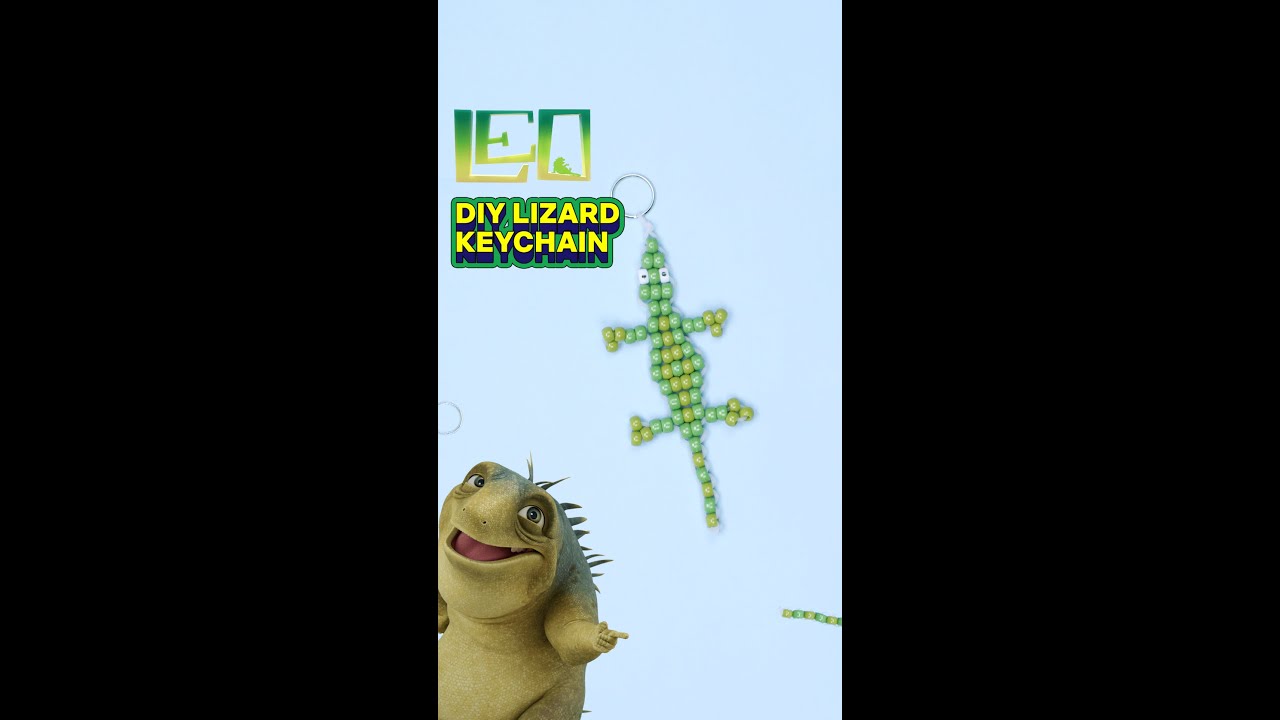 Grab your BFF and craft a beaded lizard keychain! 🦎 Leo is now streaming on Netflix!