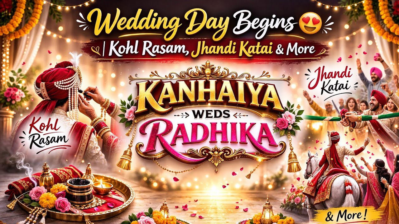 Wedding Day Begins 😍 | Kohl Rasam, Jhandi Katai & More | Kanhaiya❤️Radhika