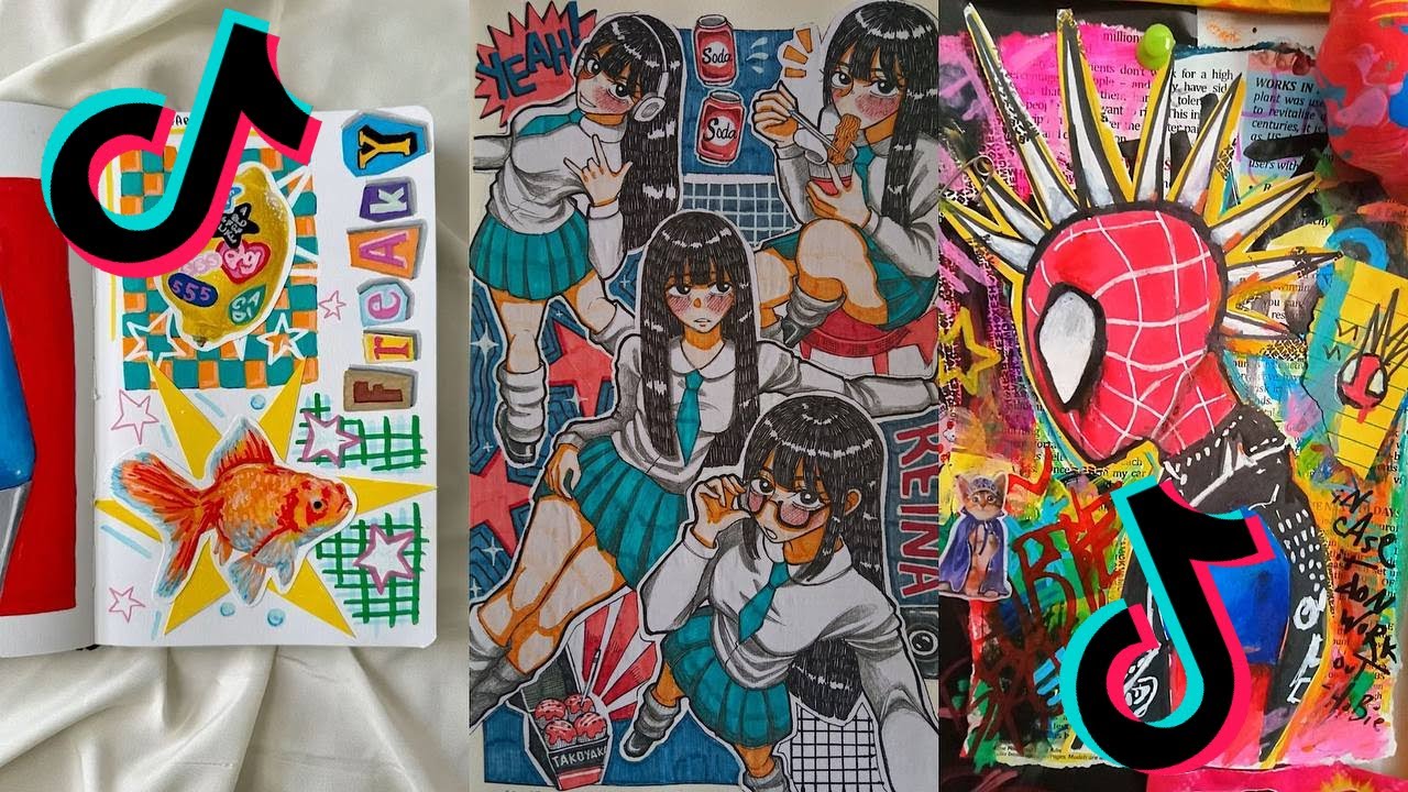ART SKETCHBOOK 📖 TIKTOK compilation [NO OUTROS] | Read desc 