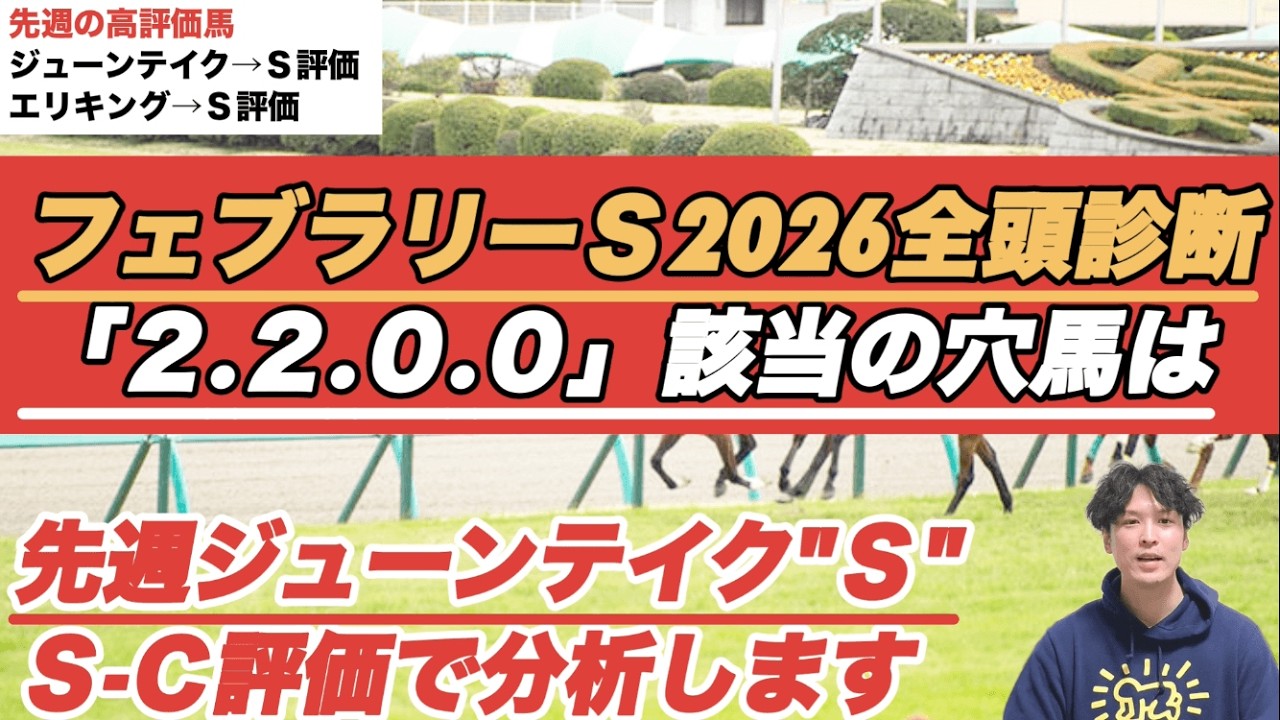 【フェブラリーステークス2026全頭診断】先週ジューンテイクS評価！前走馬券外の「2.2.0.0」該当穴馬は？