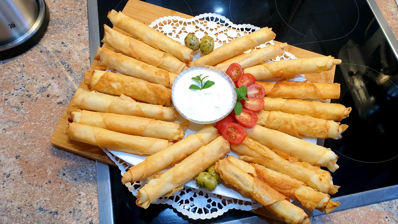 🥰 Bureka me Djath ne Form te Cigares,Drekë e shpejtë me plot shije,Zigaretten Börek mit Käsefüllung🥰