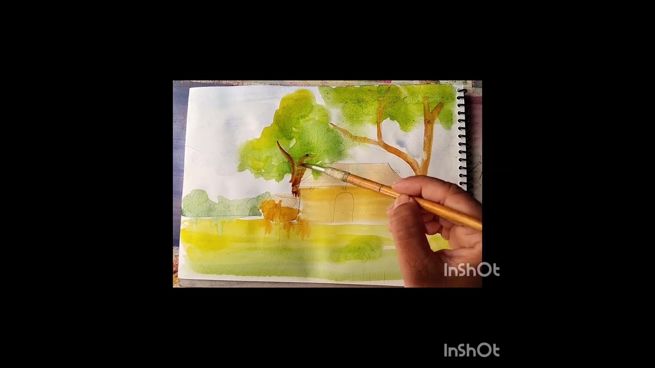 Easy watercolor landscape