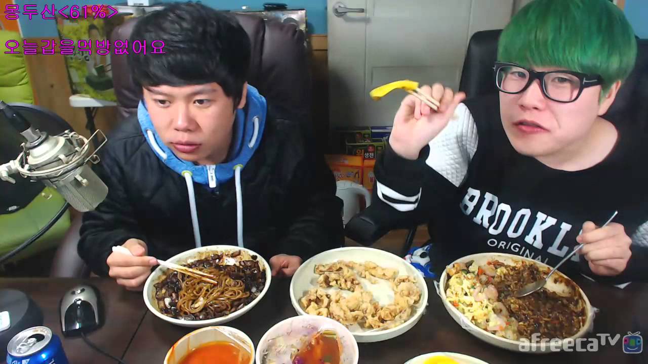 몽키BJ(맛있는먹방!! 중국집! 간짜장+탕수육+삼섬볶음밥!!)