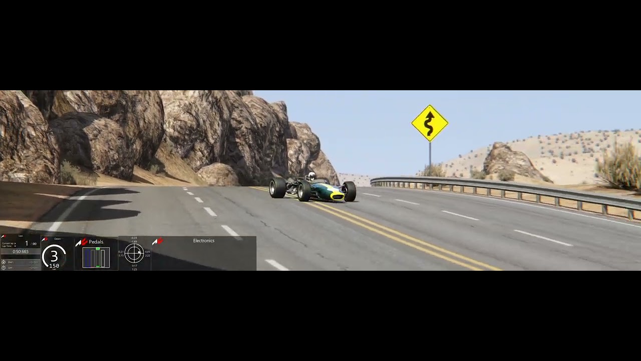 Assetto Corsa Black Cat County Lotus Type 49 World Record 2:11.383 TV Cam