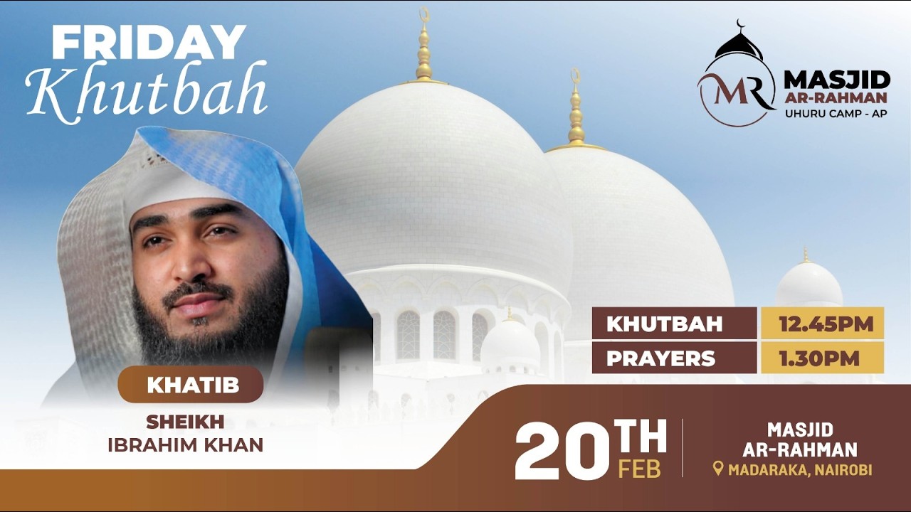THE GIFT OF A SECOND CHANCE || SHEIKH IBRAHIM KHAN || JUMUAH KHUTBAH || MASJID AR RAHMAN AP MOSQUE