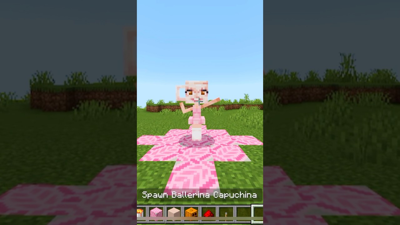 Minecraft How To Make Ballerina Cappuccina 🤔 #minecraft #shorts