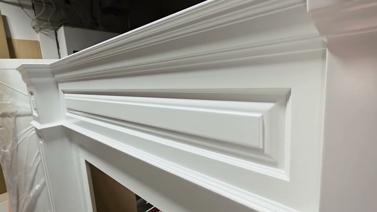 beautiful fireplace made of MDF 