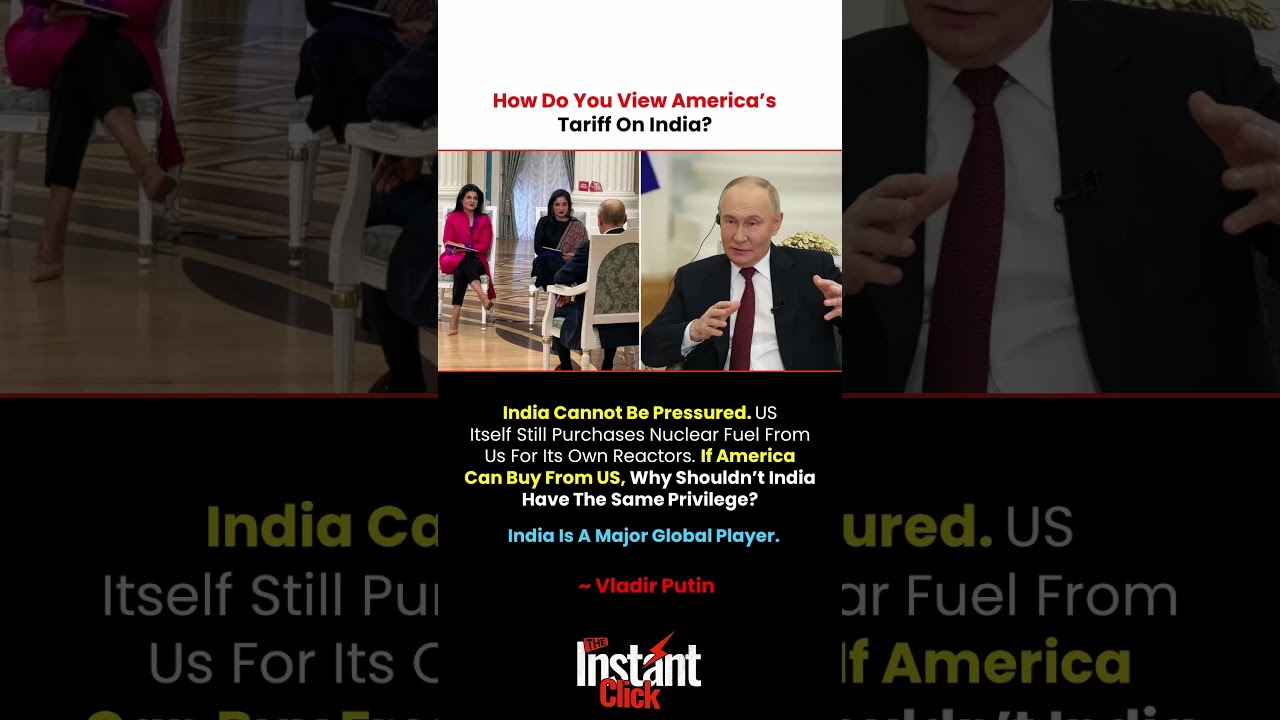 Putin on India-US Tariff Tensions: &ldquo;India Cannot Be Pressured&rdquo; 🇷🇺🇮🇳🌍