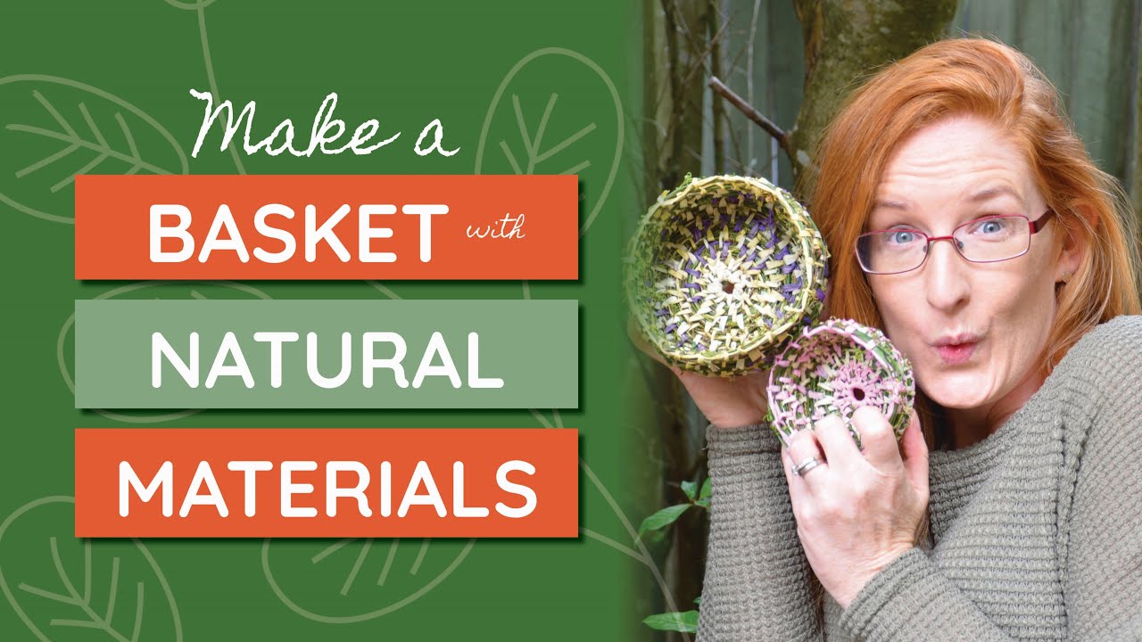 Make a BASKET using NATURAL MATERIALS (Weeds) | Mother Natured