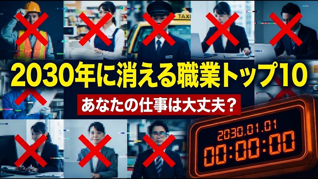 AIで2030年に無くなる職業TOP10
