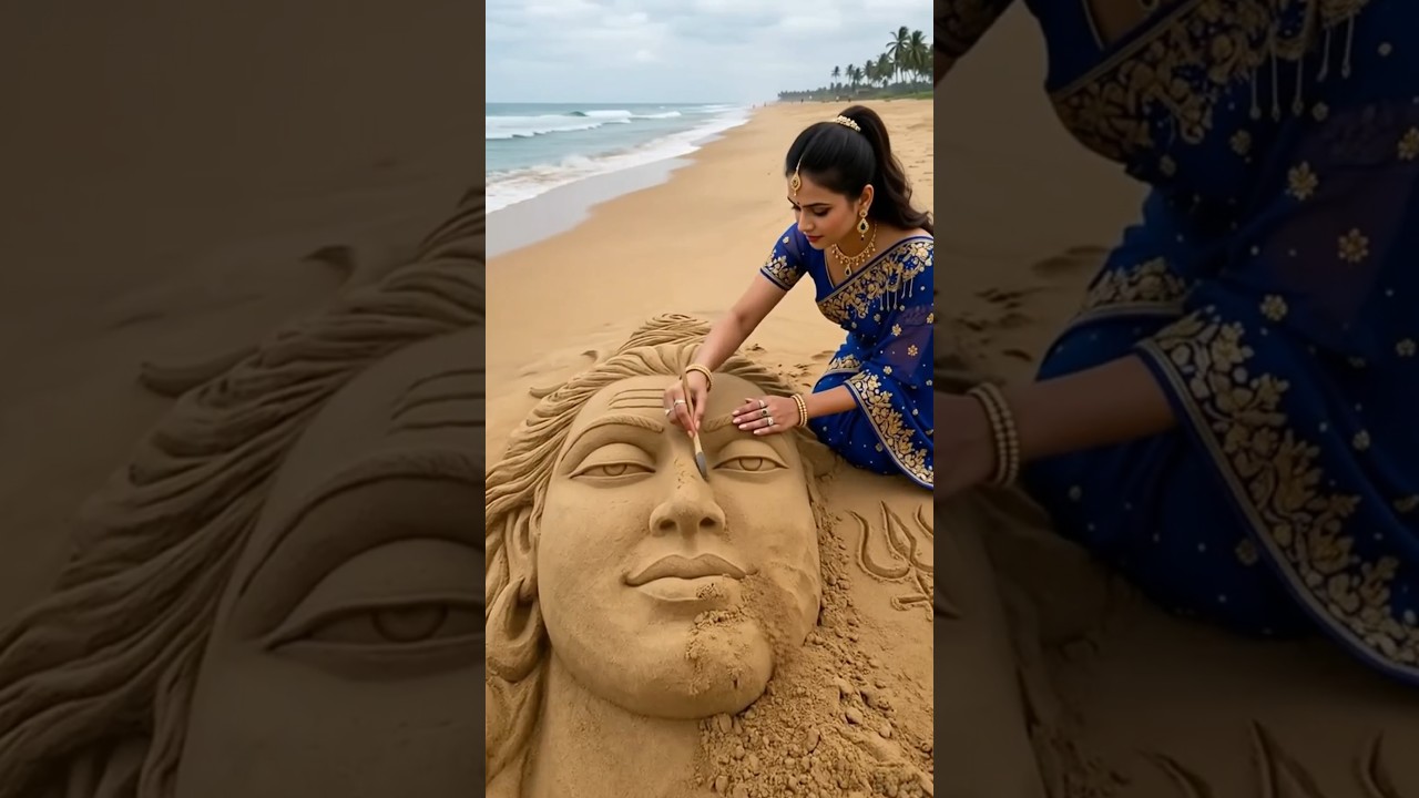 Grandpa makes Lord Shiva [Bhole Baba] #foryou #woodencraft #viralvideo #emotionalstory #bholenath