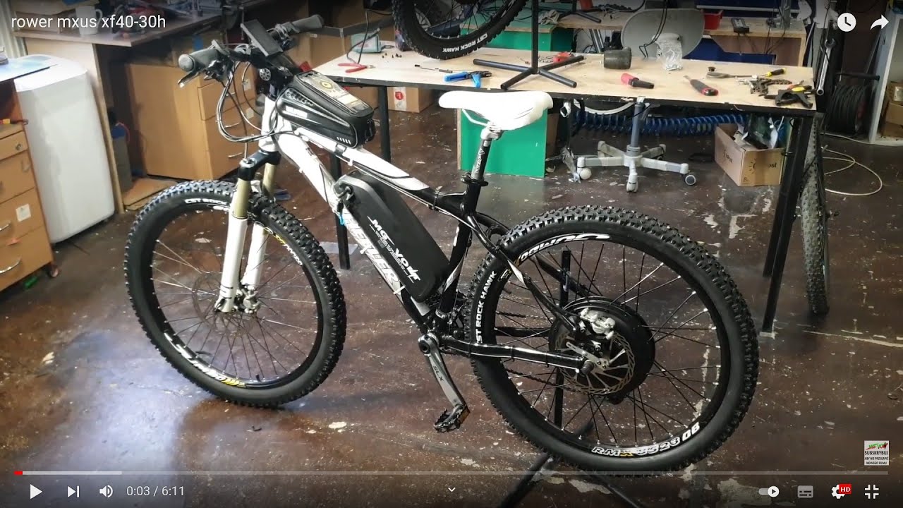 rower elektryczny - konwersja w firmie MG VOLT mxus xf40-30h 45km/h markowe ogniwa, polskie baterie