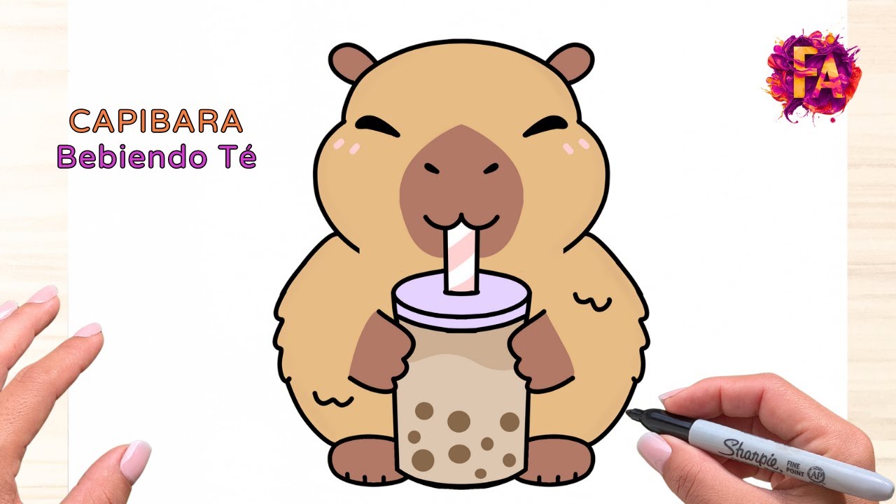 Como Dibujar un Capibara | Tutorial de Dibujo