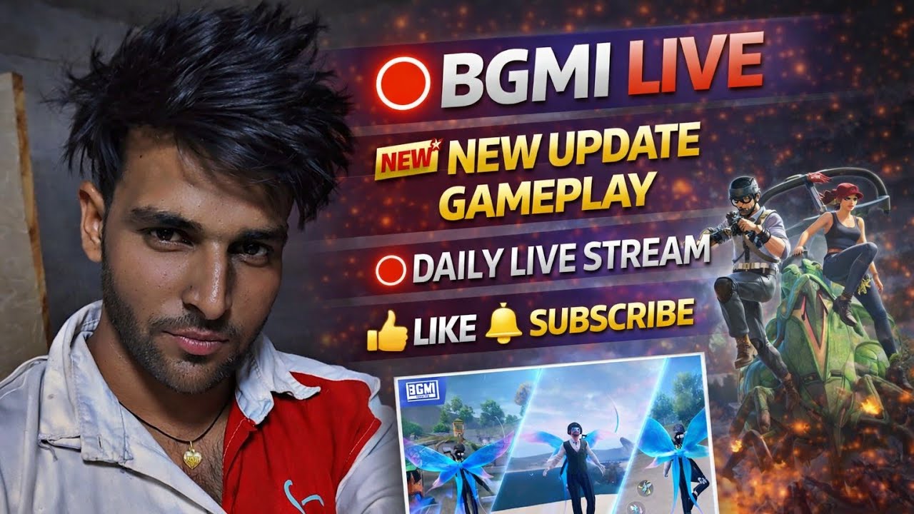 🔴 BGMI LIVE🆕 NEW UPDATE GAMEPLAY🔴 DAILY LIVE STREAM👍 LIKE 🔔 SUBSCRIBE