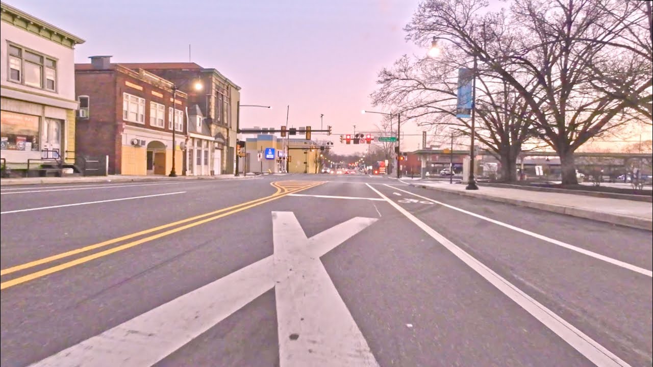 Driving from Pottstown to Reading, Pennsylvania, USA