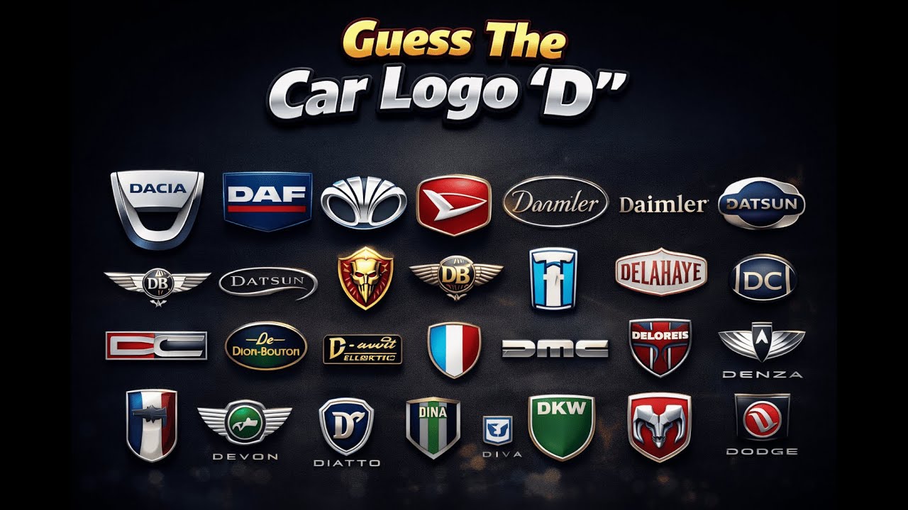 Guess The Brand Car Logo Quiz | Letter D 🚗Car Logo Quiz