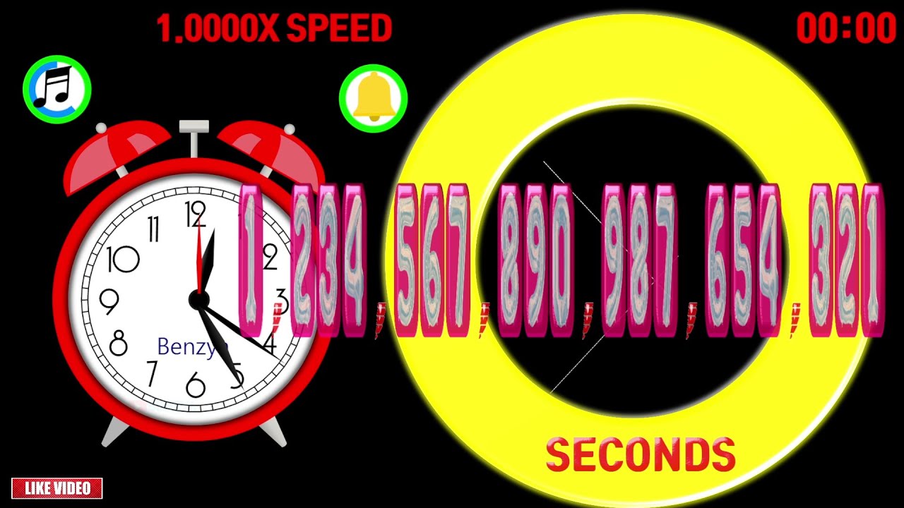 [Speed Feeling] 1,234,567,890,987,654,321 Seconds timer countdown alarm🔔