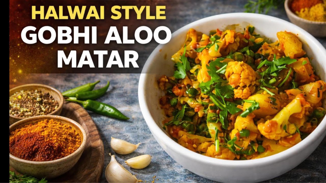 Halwai Style Gobhi Aloo Matar Sabzi 😍 | Simple & Tasty Veg Recipe