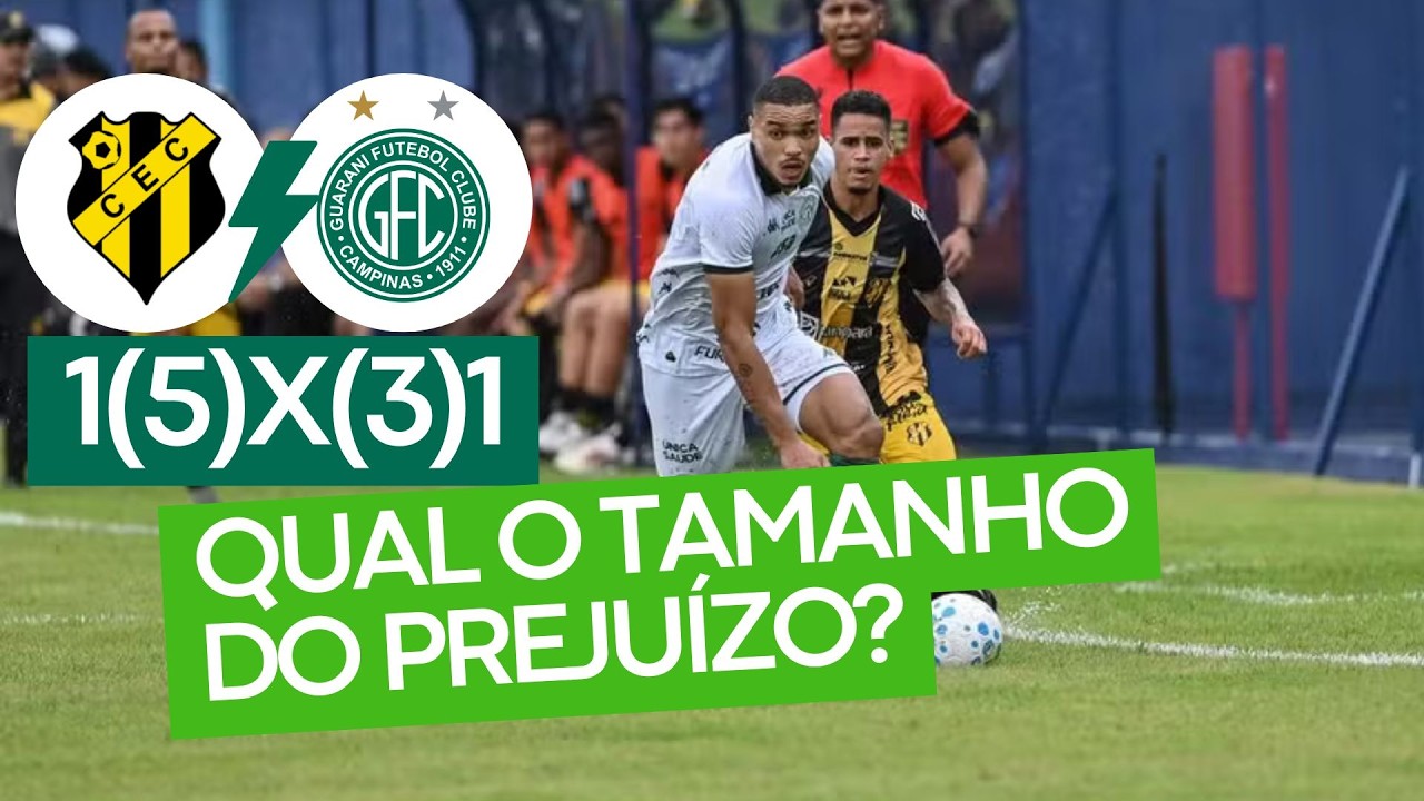 Castanhal 1 (5)x(3) 1 Guarani | Mais uma decepção e eliminação na Copa do Brasil 2026