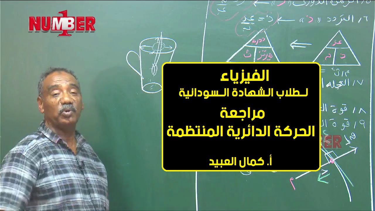 الفيزياء | مراجعة الحركة الدائرية المنتظمة | أ. كمال العبيد | حصص الشهادة السودانية